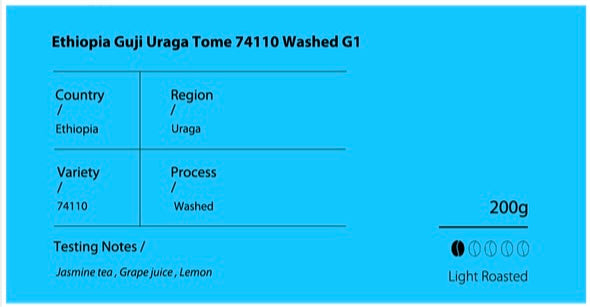 Ethiopia Guji Uraga Tome 74110 Washed G1