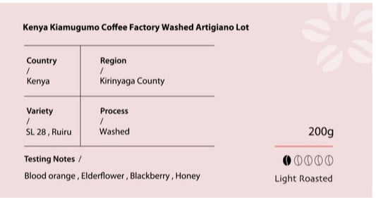 Kenya Kiamugumo Coffee Factory Washed Artigiano Lot