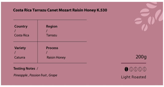 Costa Rica Tarrazu Canet Mozart Raisin Honey K.530